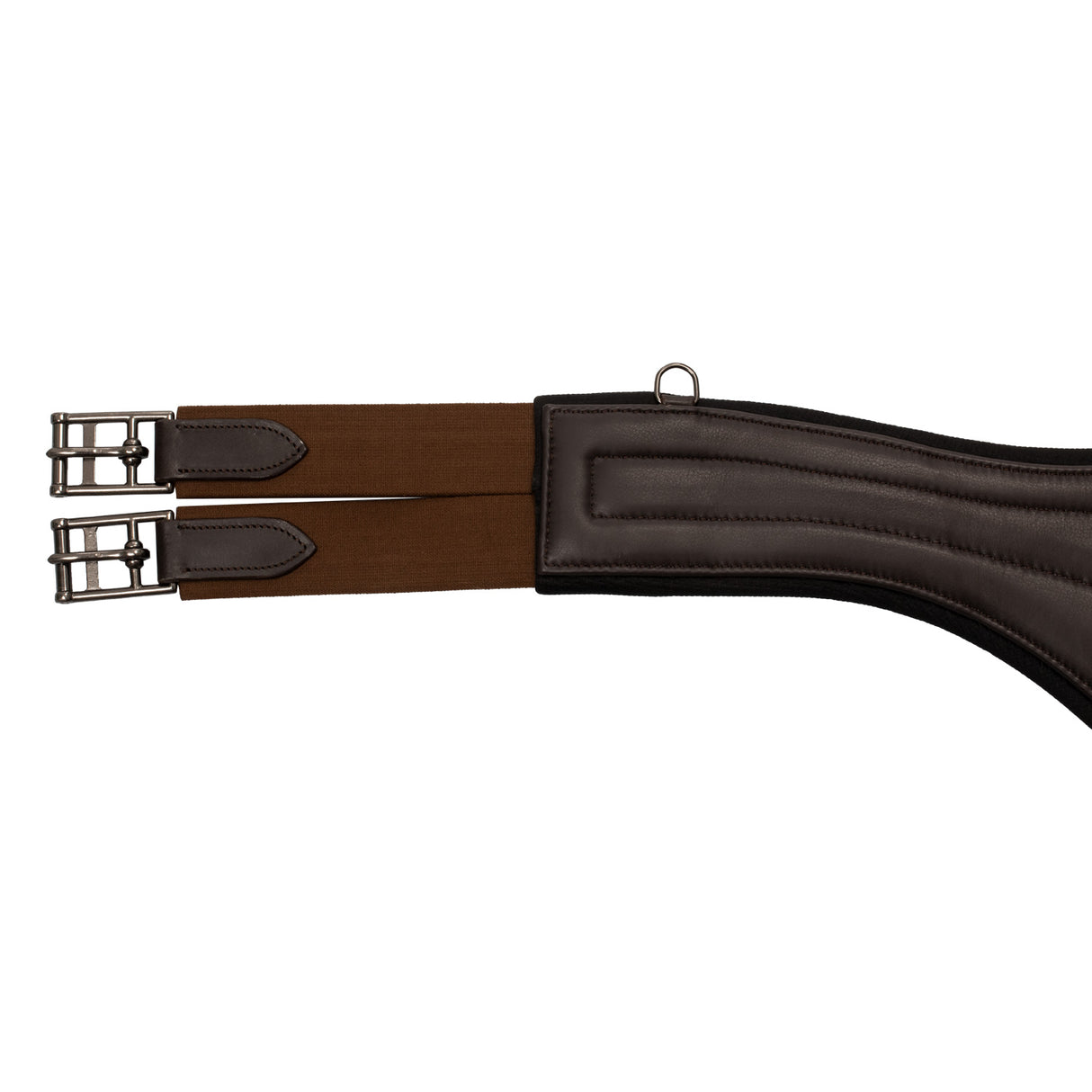 Equestro Jumping Stud Guard Girth #colour_brown