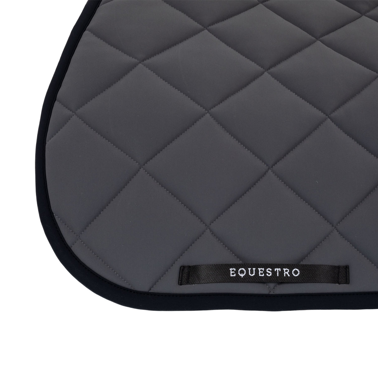 Equestro Jumping Saddle Pad With Embroidered Logo Black Line Edition