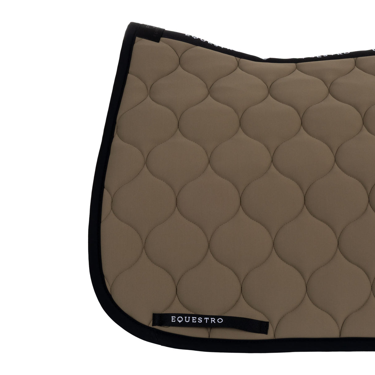 Equestro Dressage Saddle Pad With Onion Quilting #colour_brown