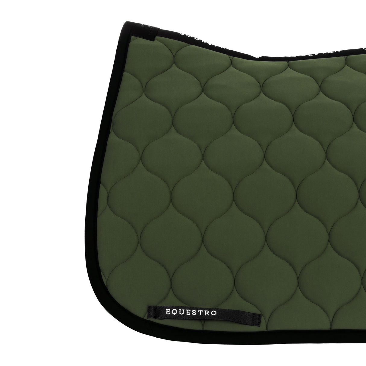 Equestro Dressage Saddle Pad With Onion Quilting #colour_green