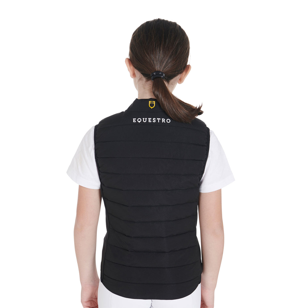 Equestro Kids' Vest In Technical Fabric #colour_black