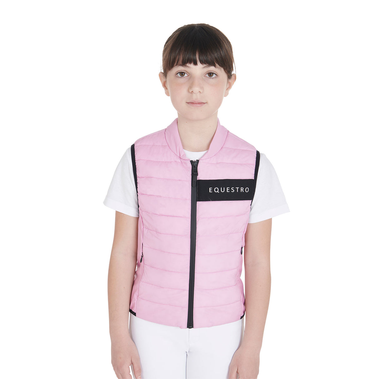 Equestro Kids' Vest In Technical Fabric #colour_purple-pink