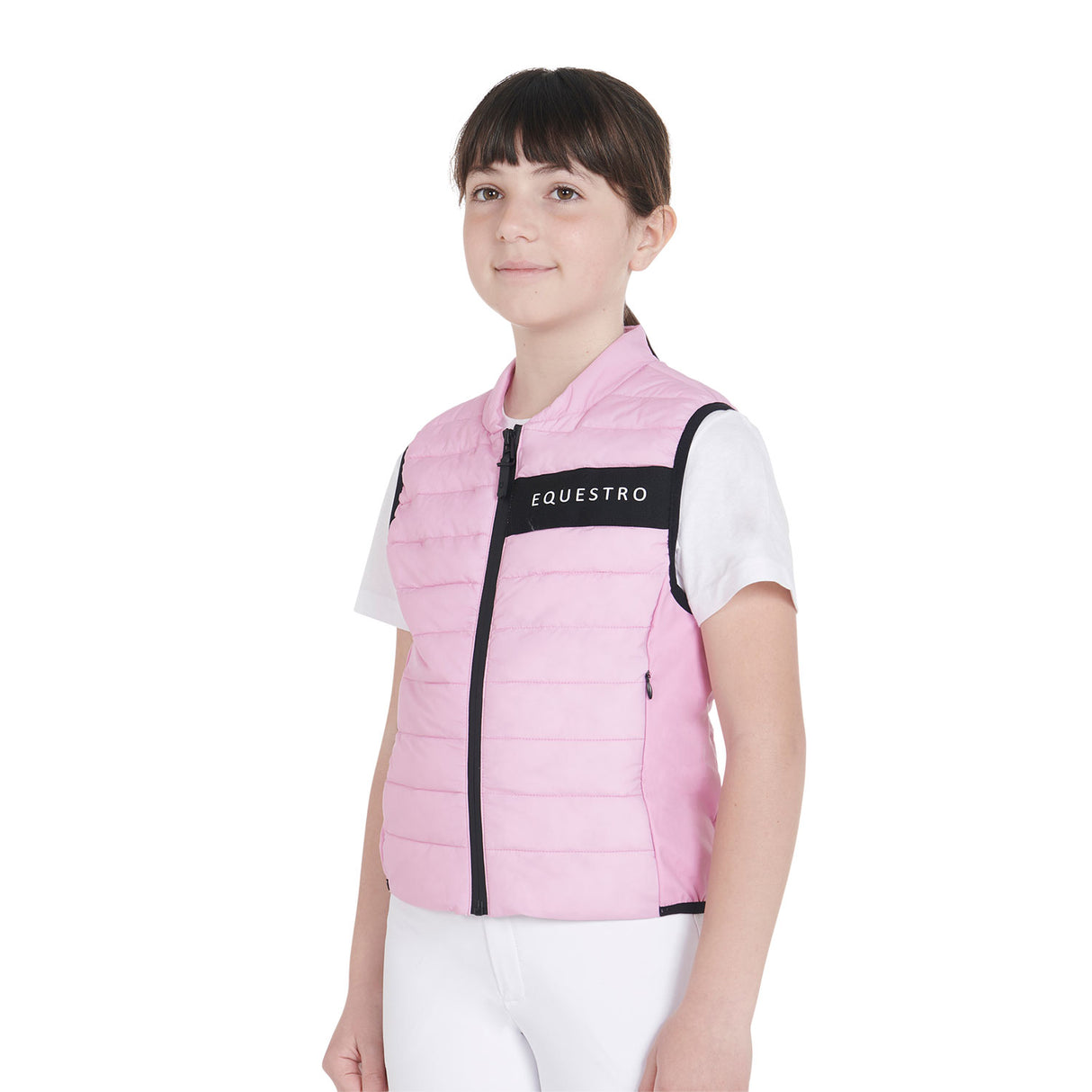 Equestro Kids' Vest In Technical Fabric #colour_purple-pink