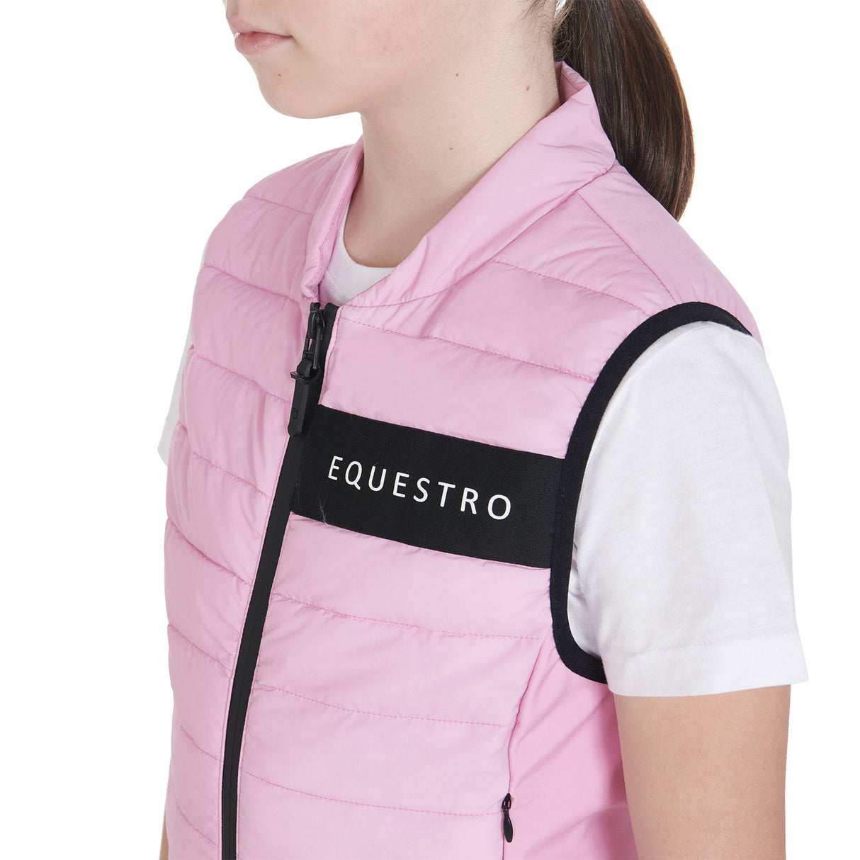 Equestro Kids' Vest In Technical Fabric #colour_purple-pink