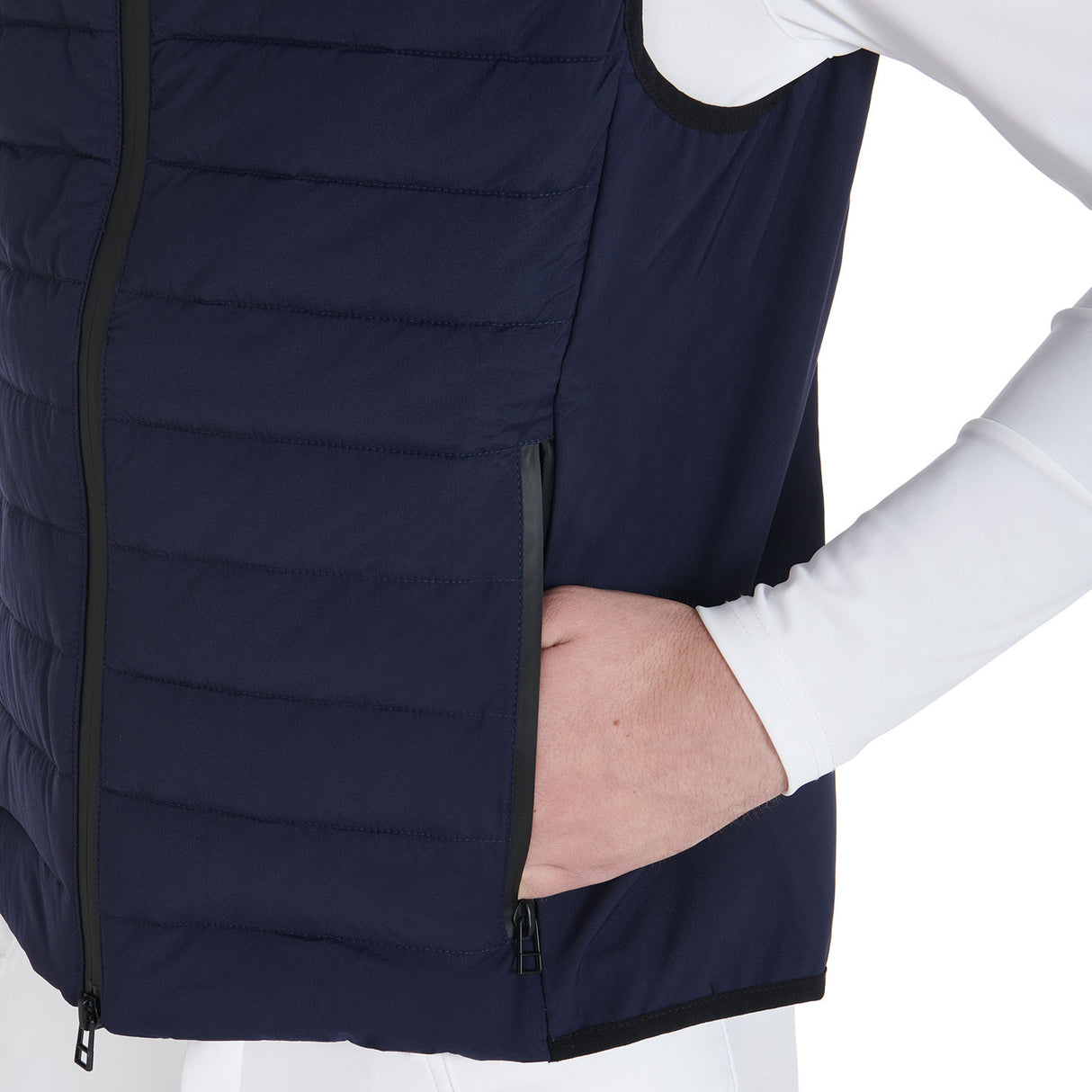 Men's vest in windproof technical fabric