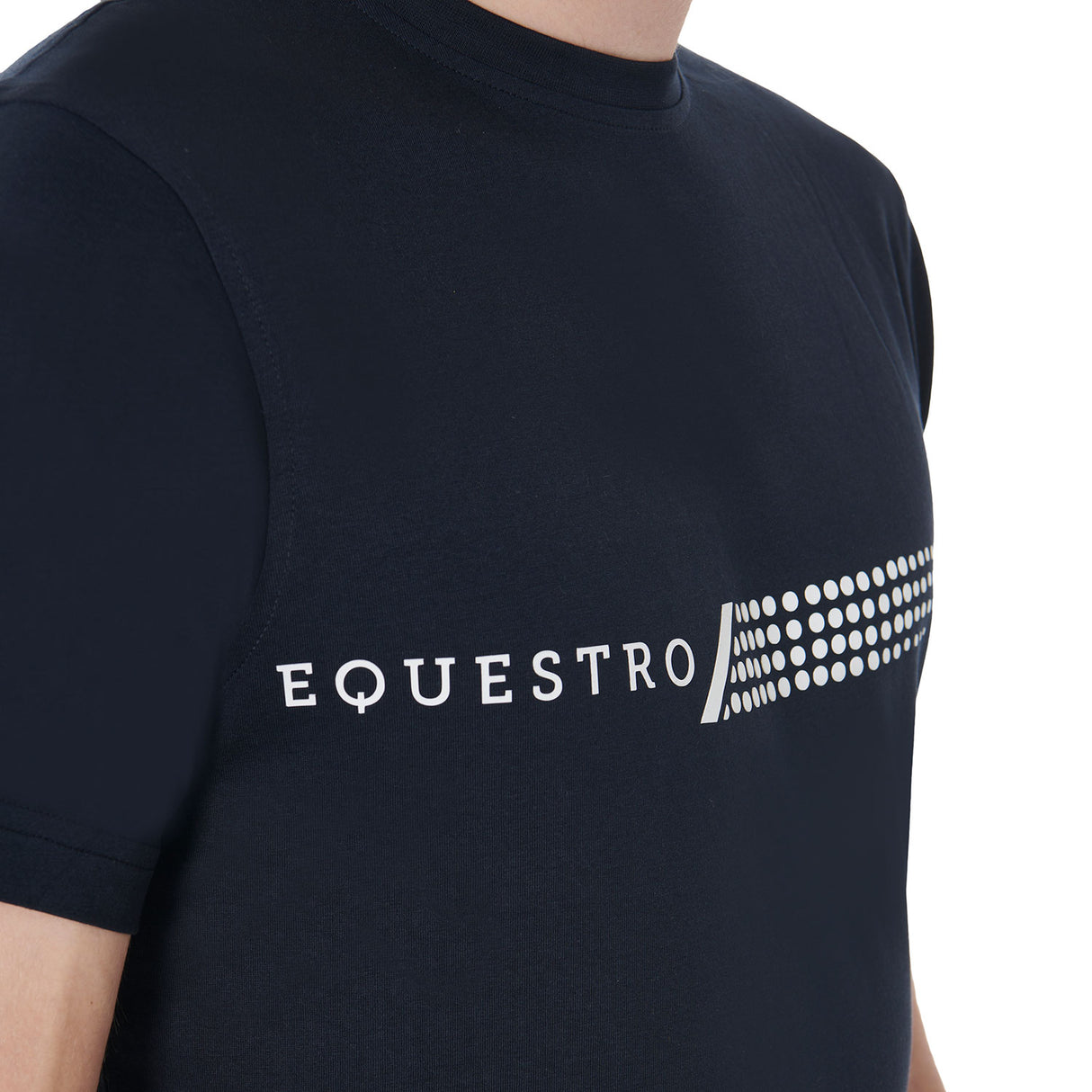 Equestro Men's Slim Fit T-Shirt With Contrasting Print #colour_blue