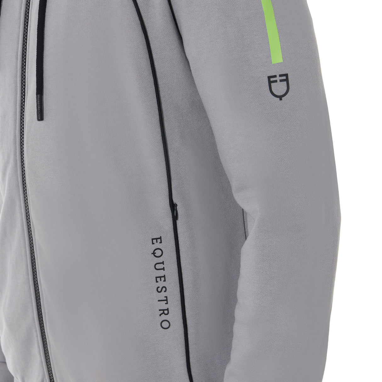 Equestro Men's Front Zip Hoodie #colour_grey