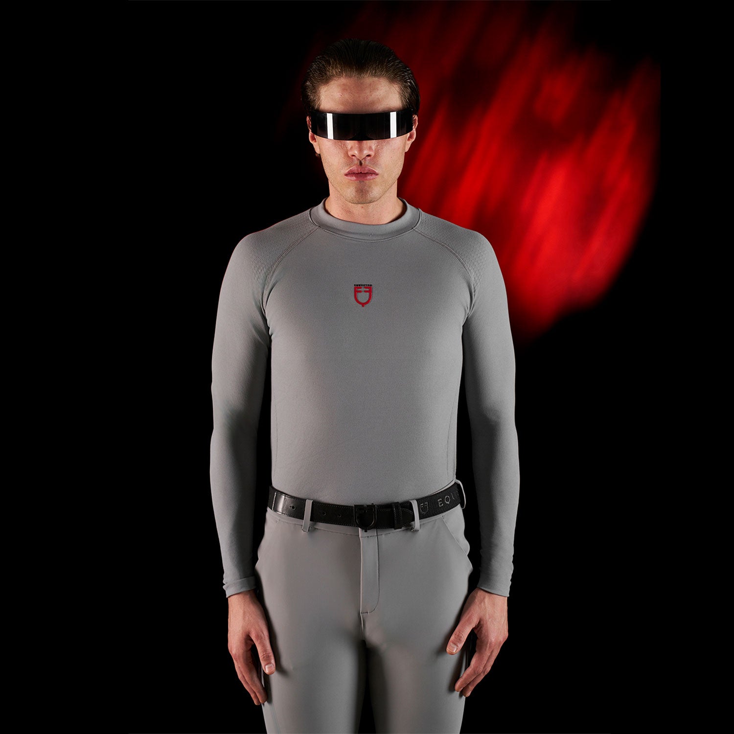 Equestro Equestro Ridertechnology Men's Base Layer Long Sleeves #colour_grey
