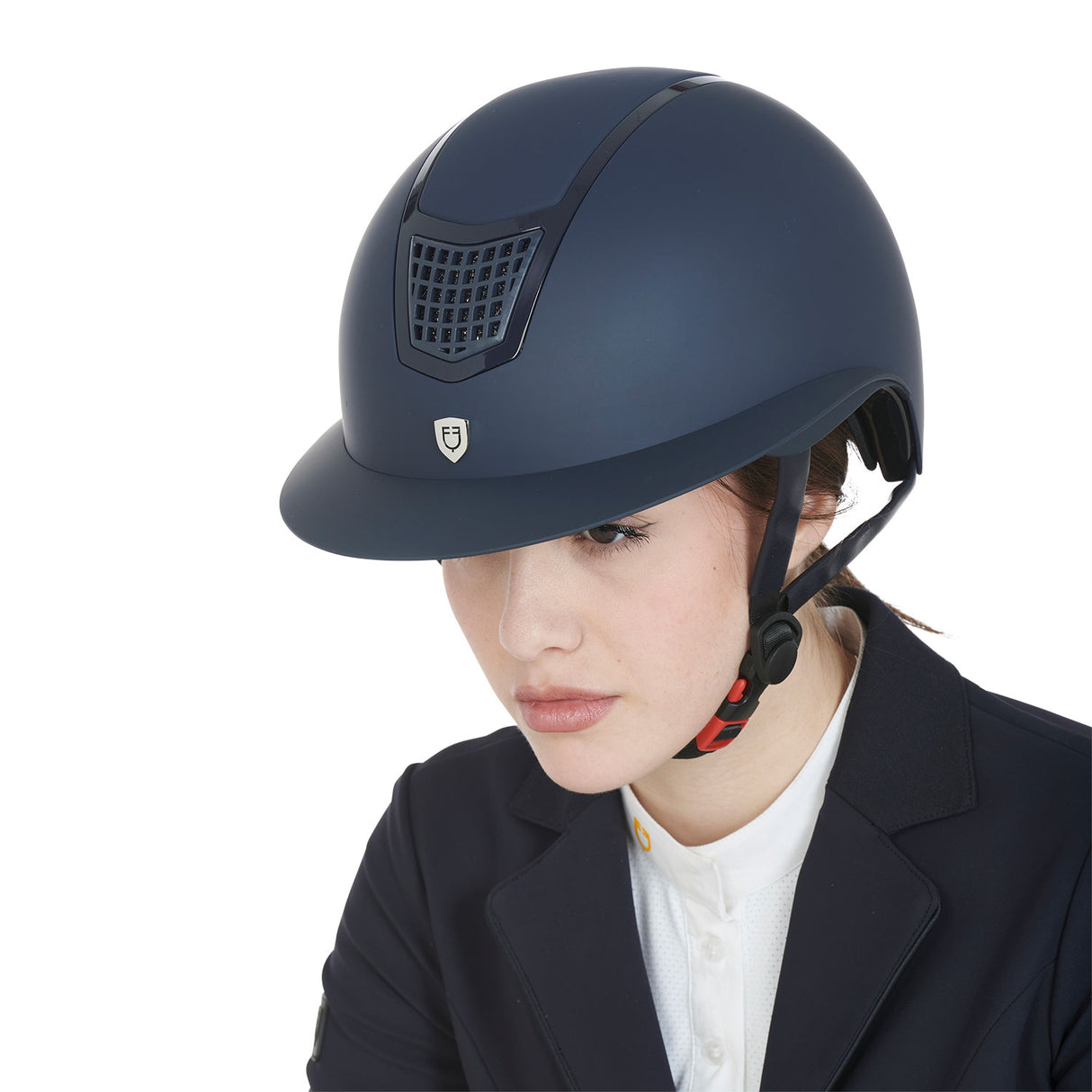 Equestro Ultra-Light Helmet In Resistant Matte Plastic En 1384-2023 Homologation #colour_blue