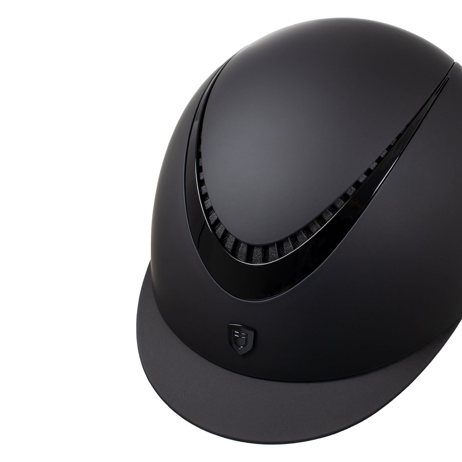 Equestro Unisex Helmet With Shiny Frame #colour_black