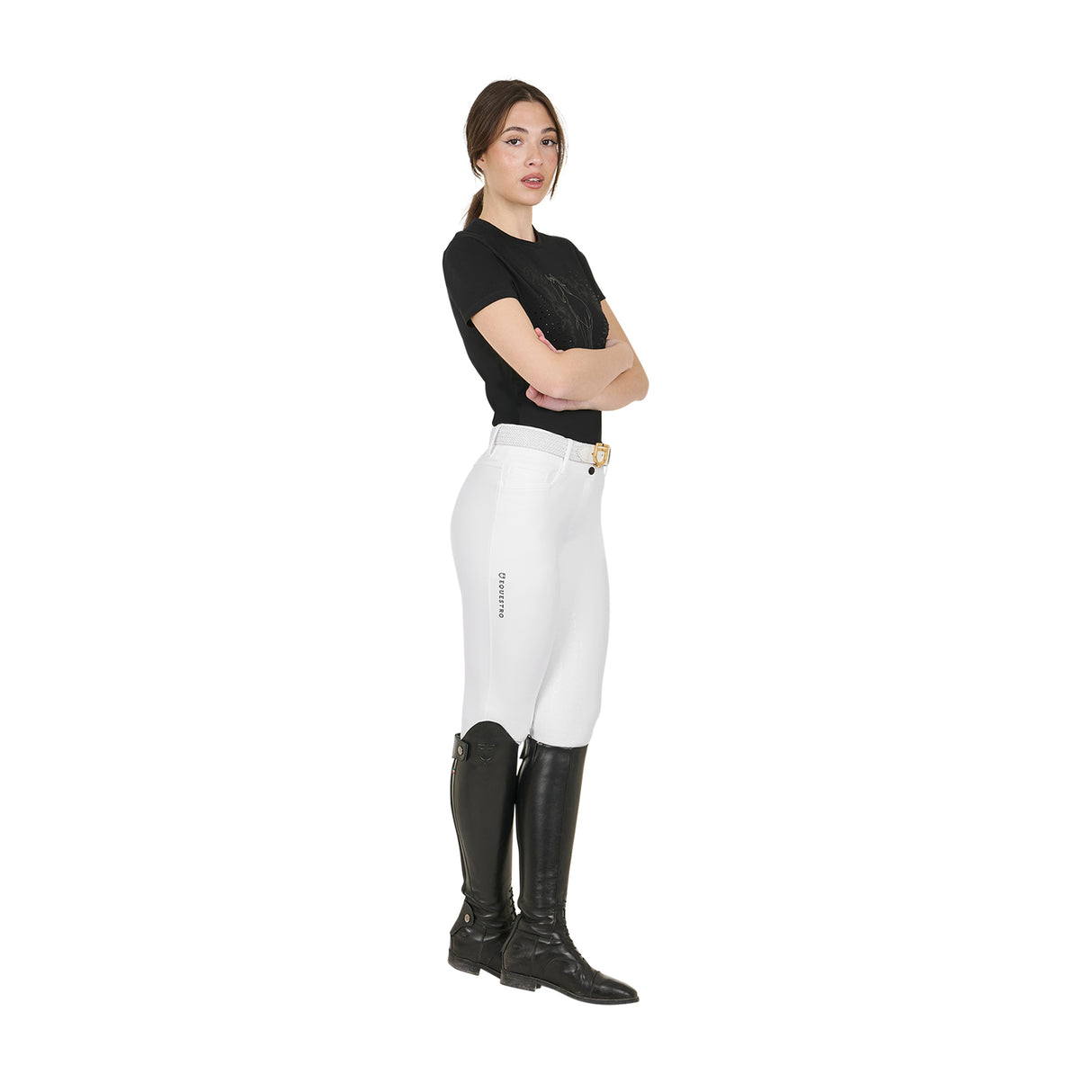 Equestro Women's High-Waisted Full Grip Breeches