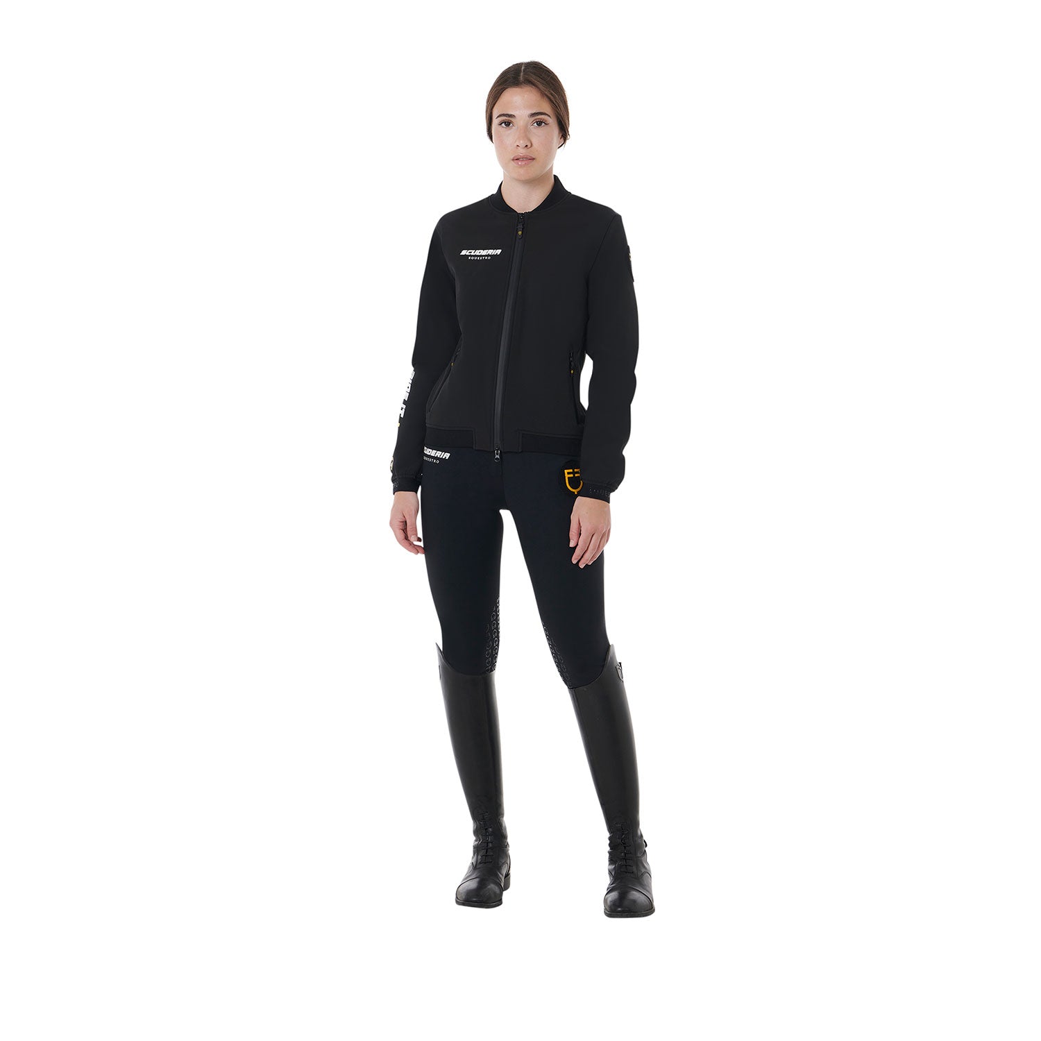Equestro Scuderia Equestro Women's Bomber Technical Fabric #colour_black