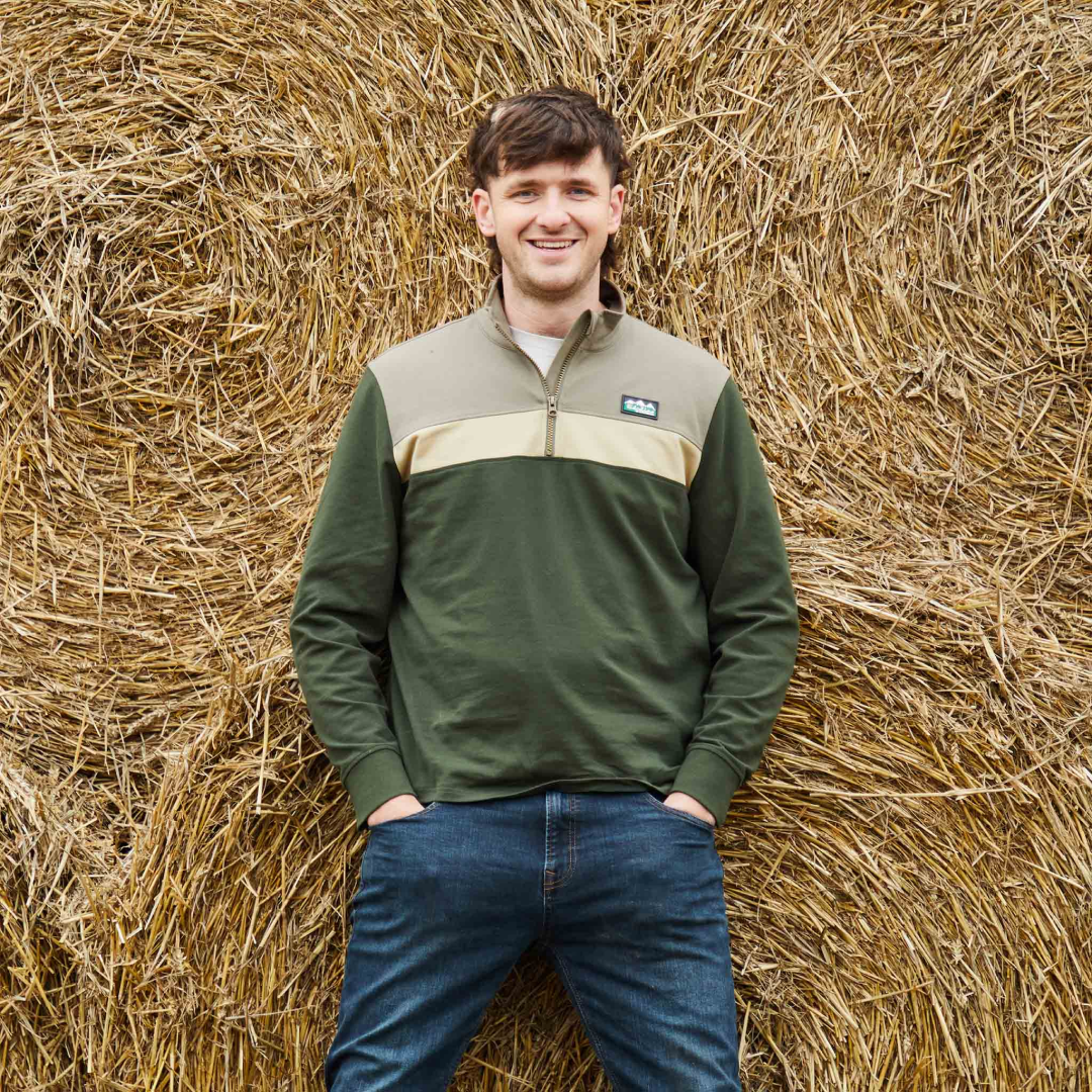 Ridgeline Mens Back Slider Rugby Top #colour_olive-multi