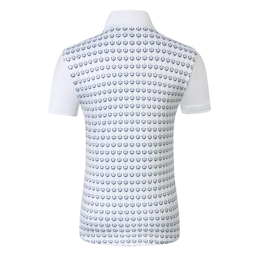 Covalliero Ladies Short Sleeve Competition Shirt #colour_dark-navy