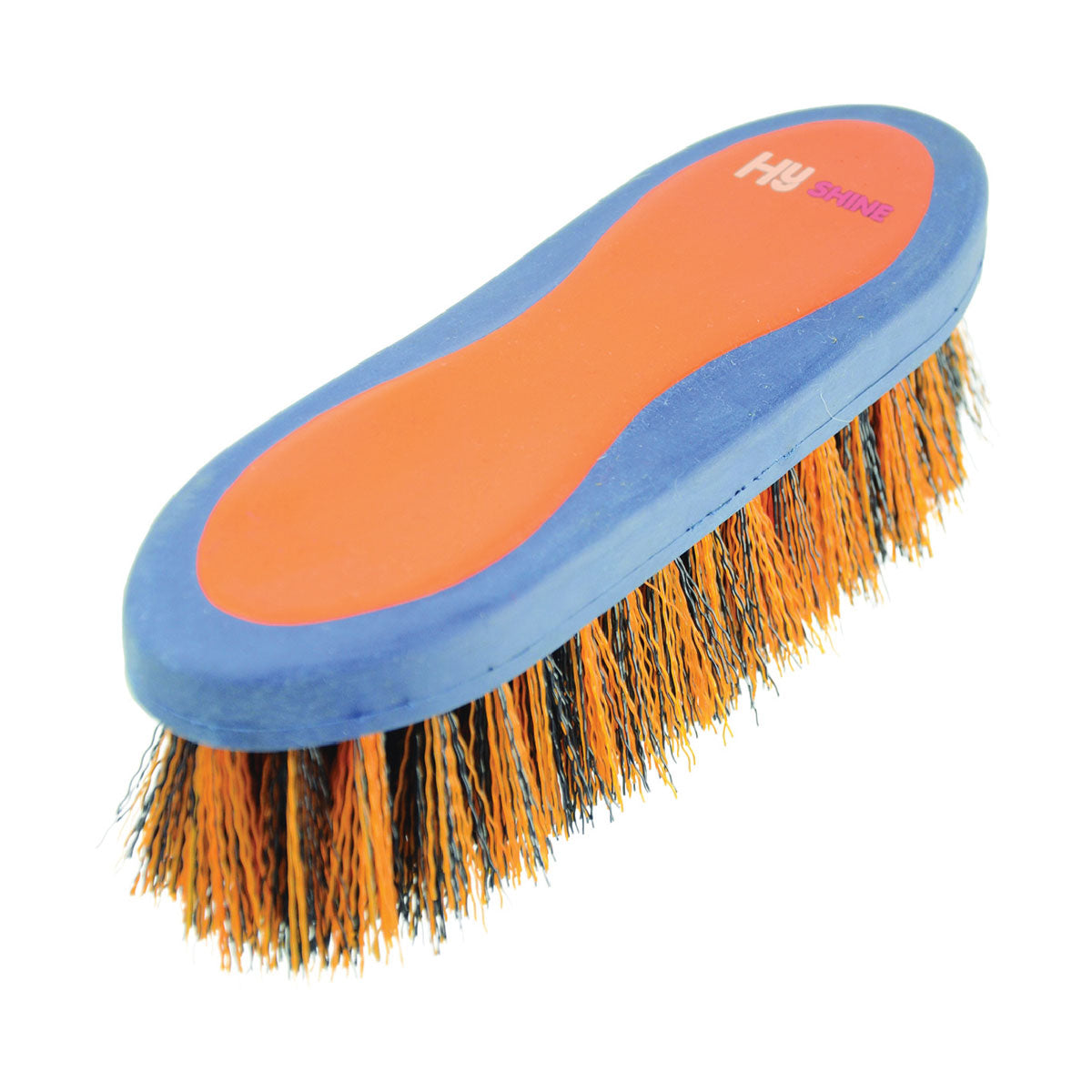 Hy Equestrian Pro Groom Dandy Brush #colour_navy-orange