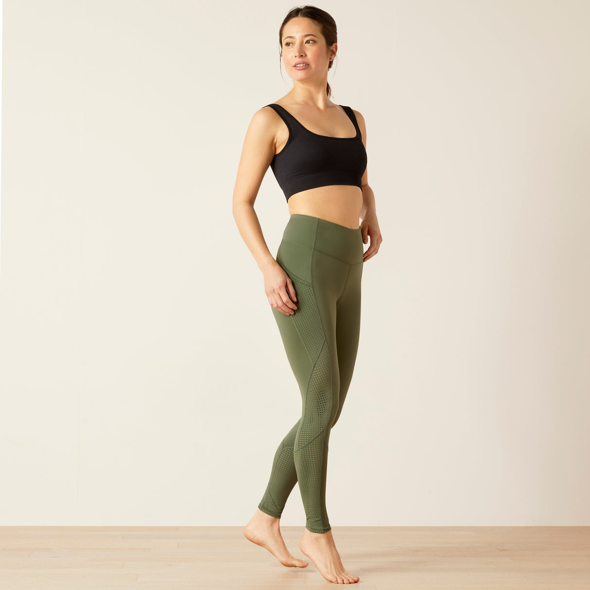 Ariat Women's Breathe Eos Half Grip Recycled Materials Tights #colour_beetle