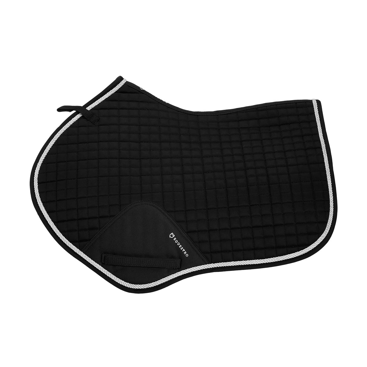 Equestro Shaped Jumping Saddle Pad In Cotton #colour_black