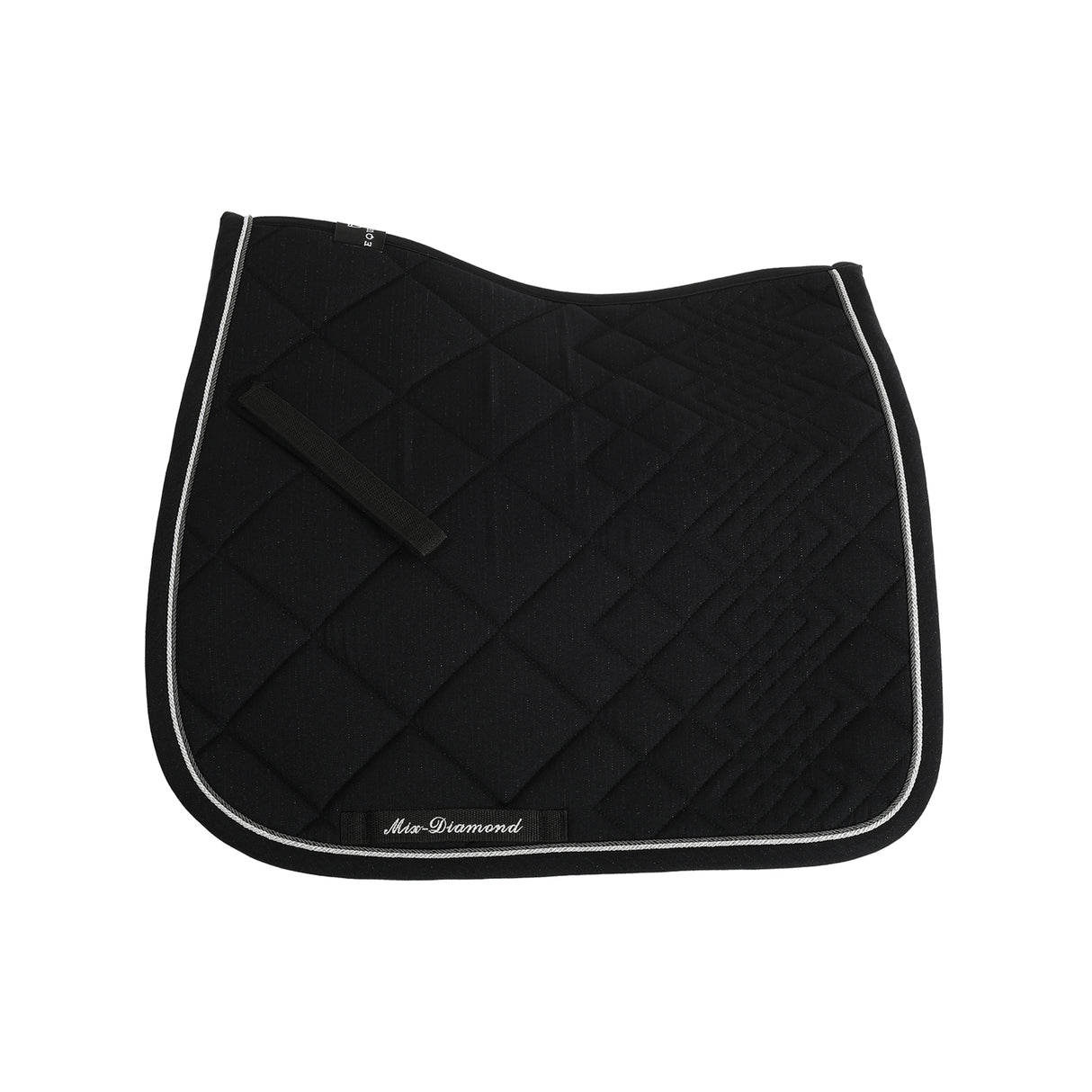 Equestro Diamond Dressage Saddle Pad #colour_black