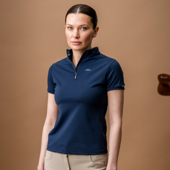 Alessandro Albanese Gia Tech Quarter Zip #colour_core-navy
