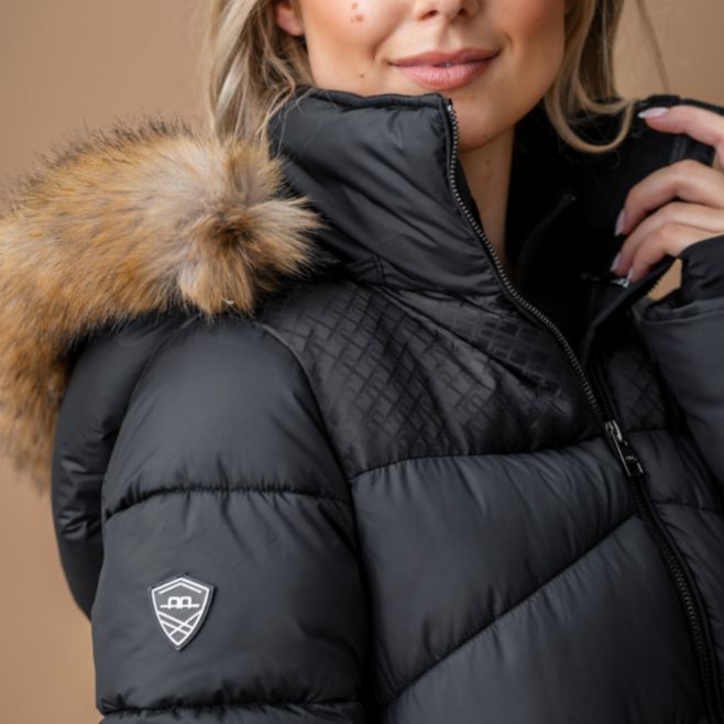 Alessandro Albanese Nivia Ripstop Long Puffer Coat #colour_core-black