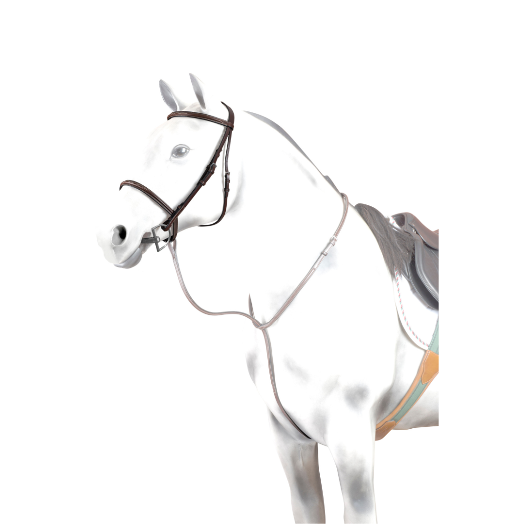 Equipe Hunter Bridle With Braided Reins #colour_brown