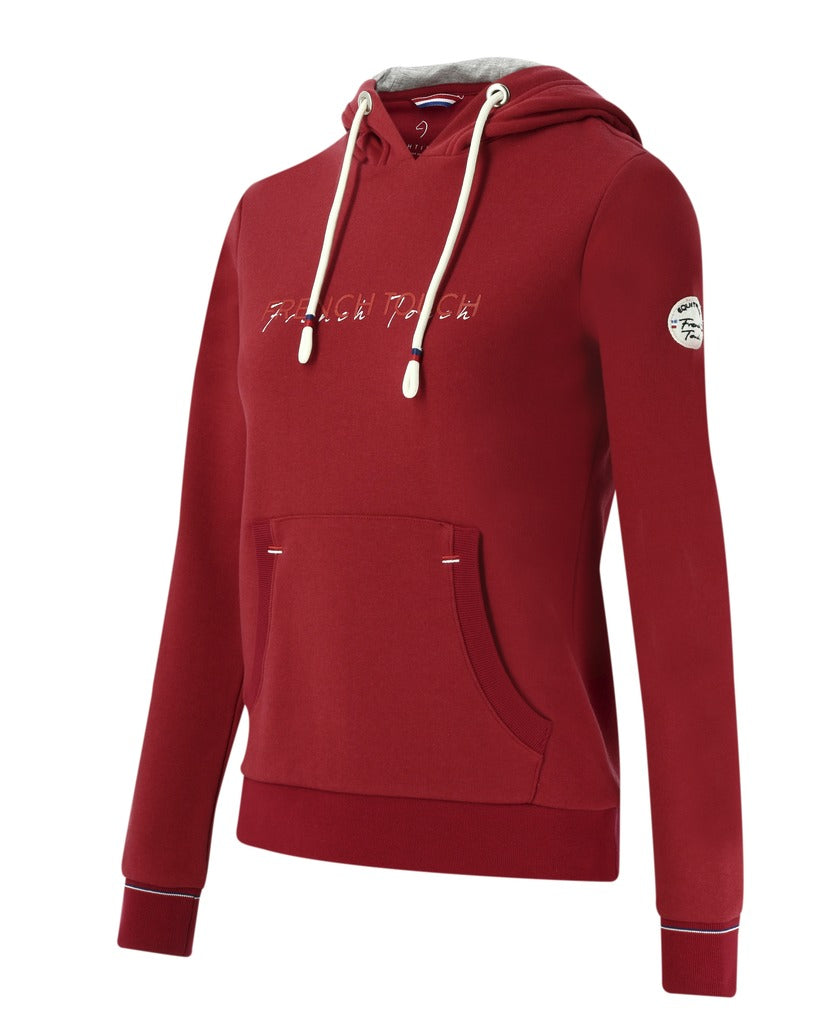 Equitheme Ladies Britney Hooded Sweater  #colour_cherry