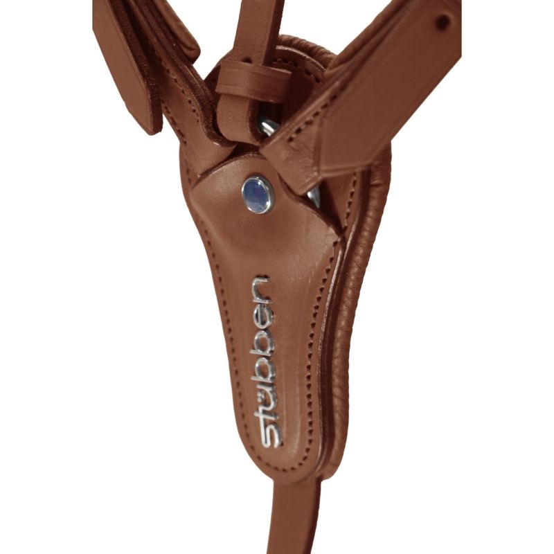 Stubben Pro-Jump Breastplate Open Martingale Fork #colour_tobacco
