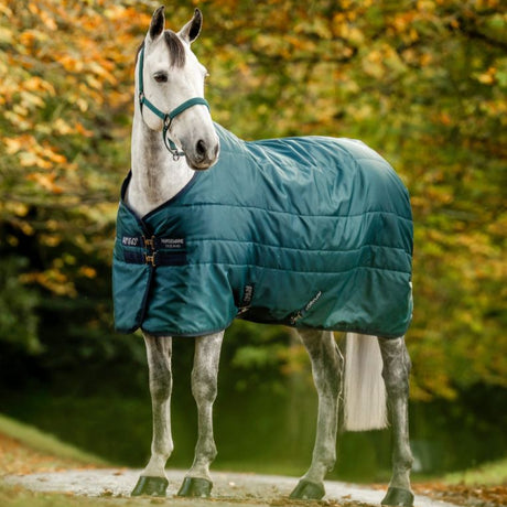 Horseware Ireland Amigo Ripstop Insulator 350g Stable Rug #colour_dynasty-green-navy-silver