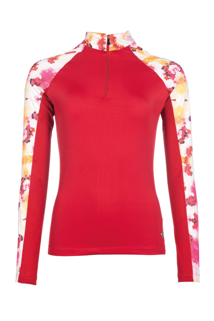 HKM Ladies Functional Shirt -Essentials Flower #colour_red/pink