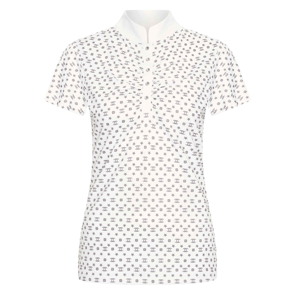 Imperial Riding Women's Roxy AOP Tech Top #colour_white-grey