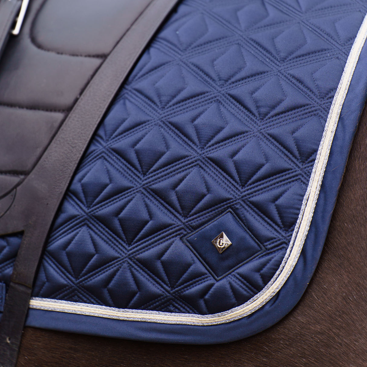Imperial Riding Lenny Dressage Saddle Pad #colour_navy