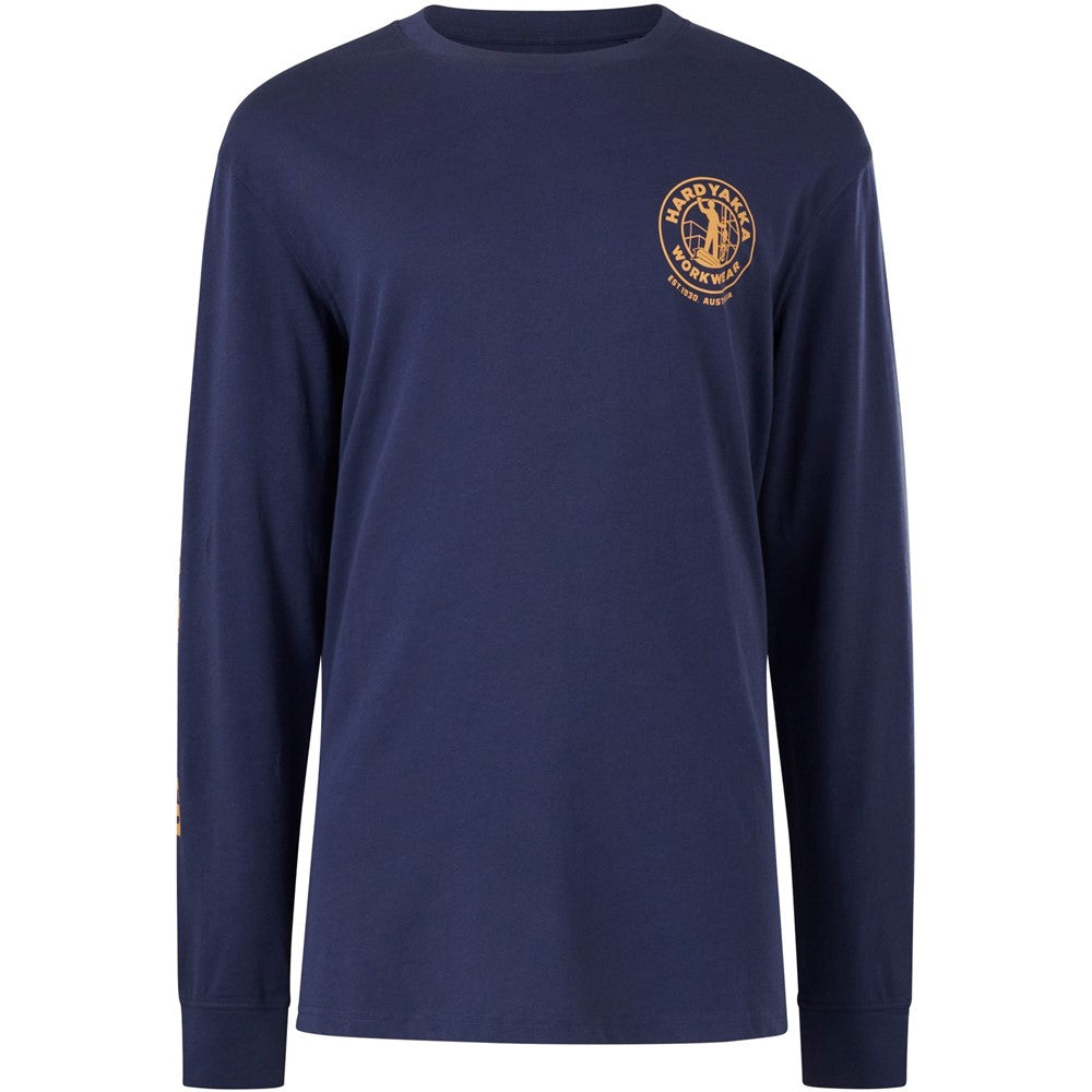Hard Yakka Heritage Icon Long Sleeve Tee #colour_navy
