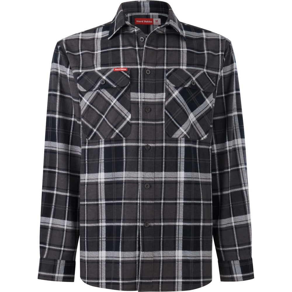 Hard Yakka Core Flannel Shirt #colour_charcoal