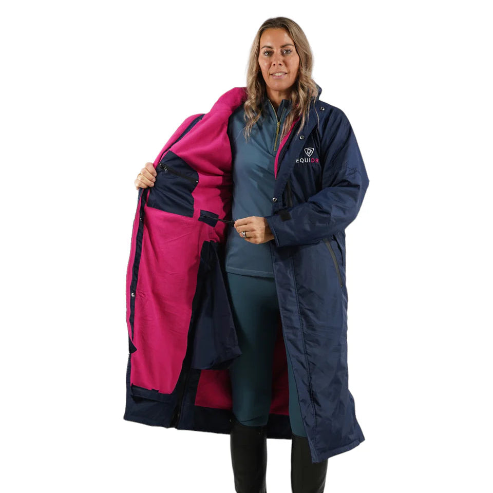 EQUIDRY Women's Thin Fleece Evolution #colour_navy-raspberry