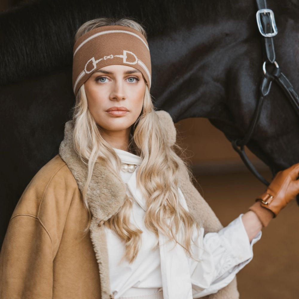 Waring Brooke Snaffle Headband/Snood #colour_tan