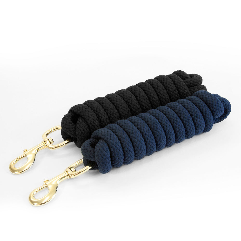 KM Elite Cotton Double Braided Leadrope - 10ft #colour_black