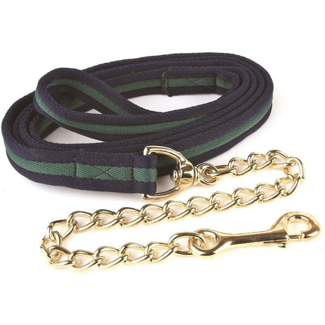 Rêne de plomb en sangle souple Hy avec chaîne