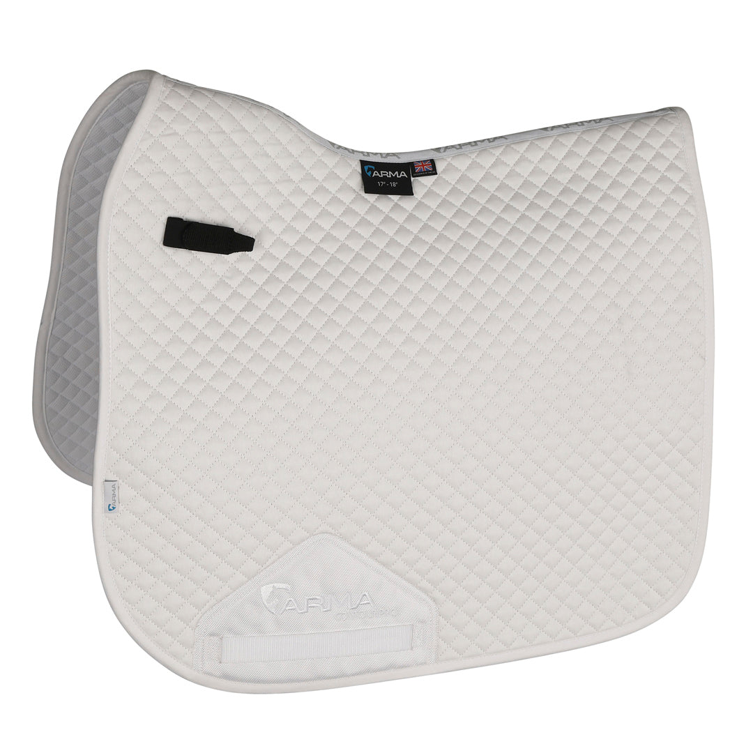 Shires ARMA Dressage Saddlecloth #colour_white