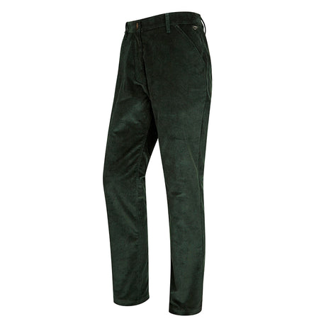 Hoggs of Fife Cairnie Men's Comfort Stretch Cord Trousers #colour_racing-green