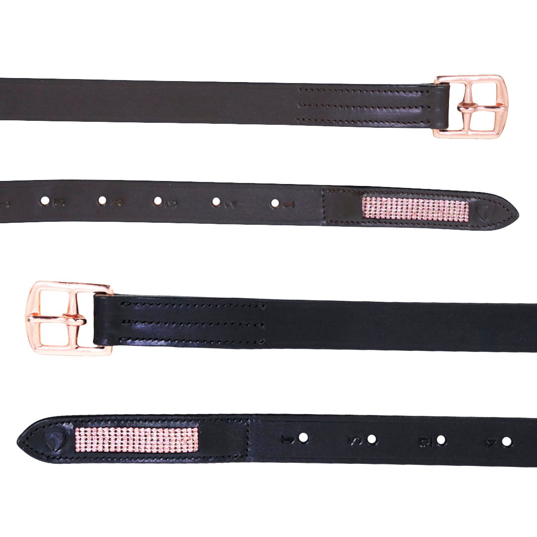 Hy Equestrian Rosciano Cuir d'étrier avec détails en or rose