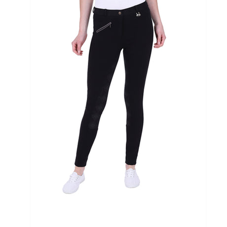 GS Equestrian Carol Damen-Reithose mit Vollbesatz, zweifarbig, Silikon