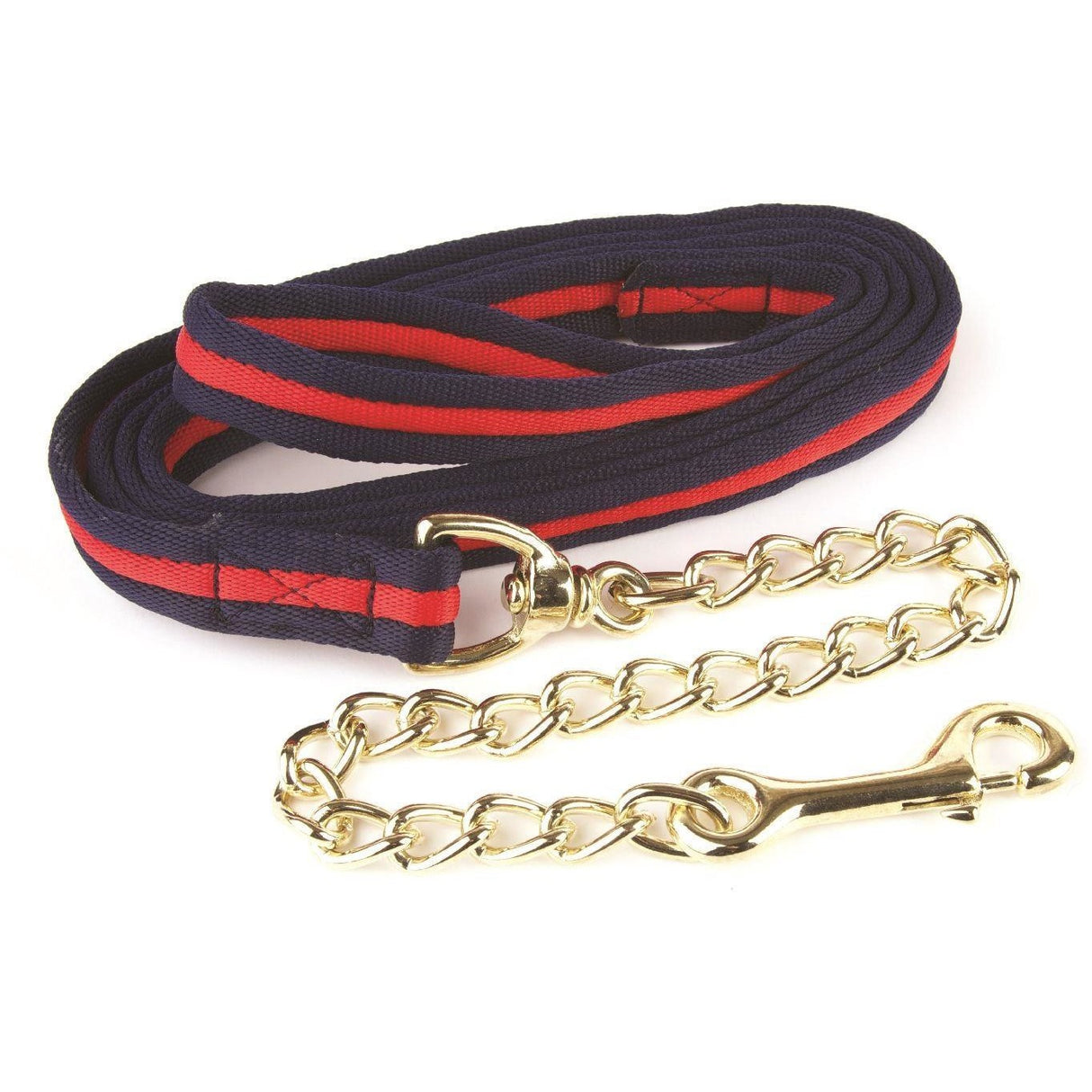Rêne de plomb en sangle souple Hy avec chaîne