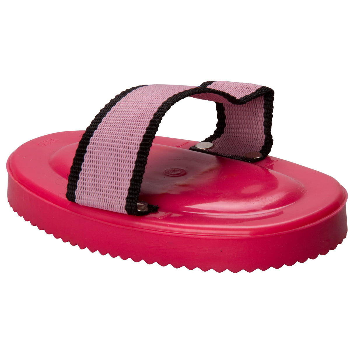 Imperial Riding Curry Comb With Hand Loop #colour_rose-black