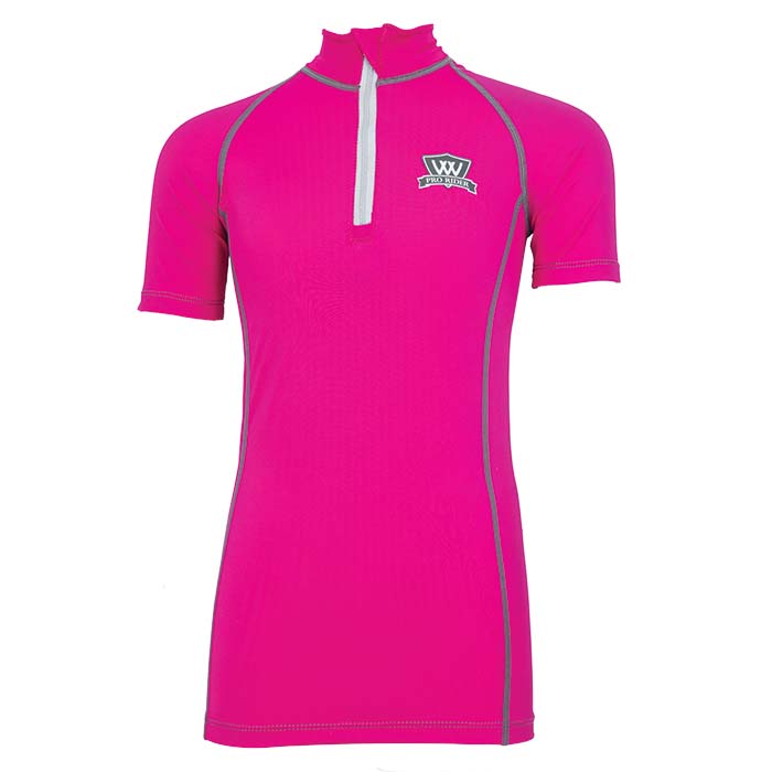 Woof Wear Young Rider Short Sleeve Riding Shirt #colour_berry