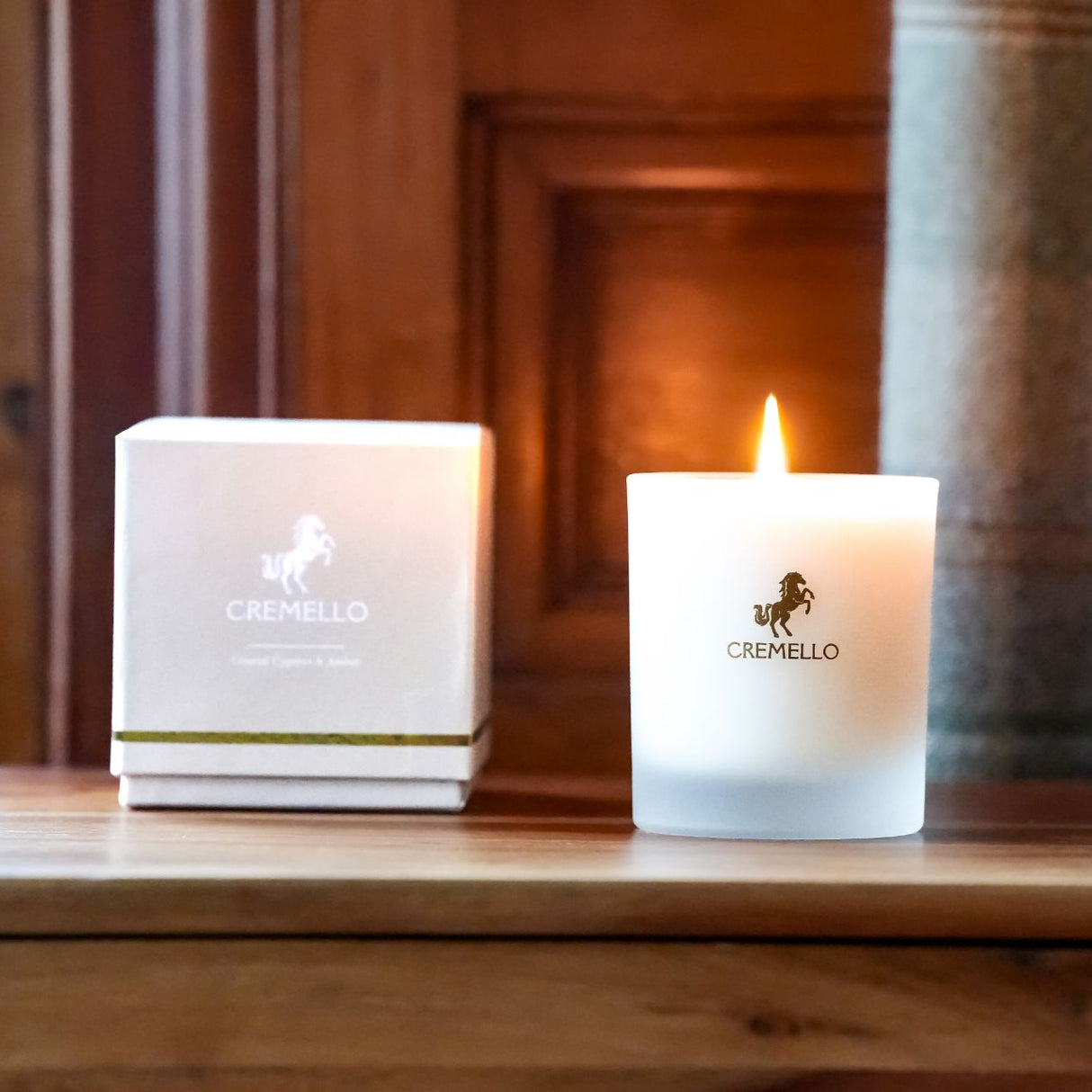 Cremello Coastal Cypress & Amber Wax Candle