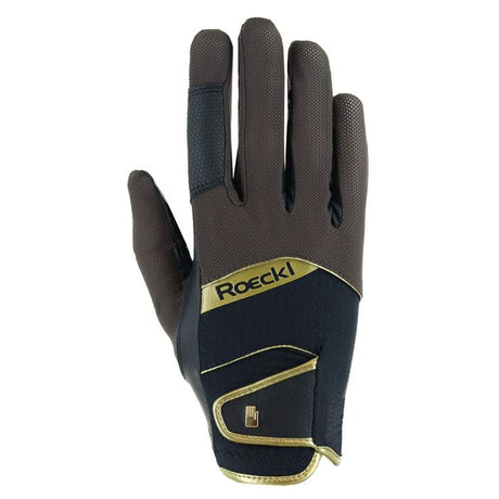 Roeckl Weldon Riding Gloves #colour_dark-mocha-black