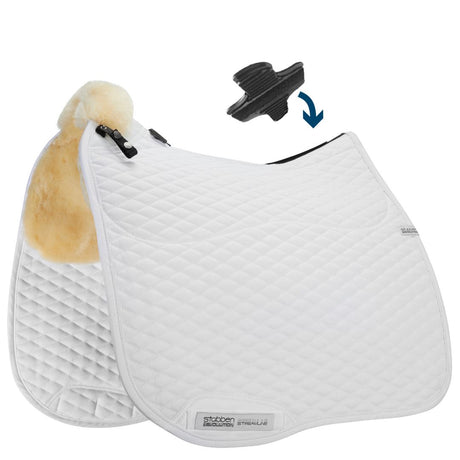 Stubben Streamline Lambswool Dressage Pad #colour_white