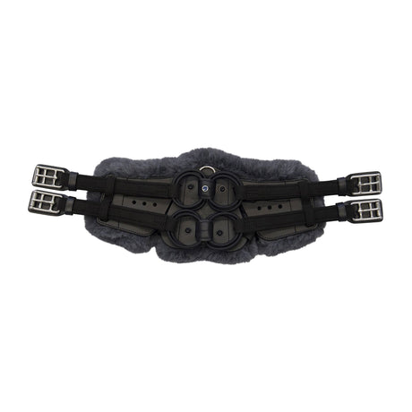 Stubben Equi-Soft® Short Saddle Girth with Cover - Black #colour_lambskin-anthracite-black