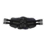 Stubben Equi-Soft® Saddle Girth with Cover - Black #colour_lambskin-anthracite-black