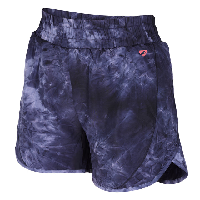 Shires Aubrion Ladies Activate Shorts #colour_navy-tie-dye